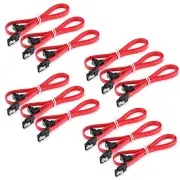 12x SATA Cable III 6Gbps 90 Degree Right Angle w/Locking Latch for CD Writer/HDD