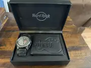Black Hard Rock Hollywood GUITAR Hotel Watch & Wallet Set Brand New in Box