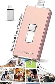 Photo Stick Apple MFi Certified for iPhone 512GB, USB Flash Drive for iPhone Thumb Drive, iPhone-Memory-Stick for iPad/iPhone/Computer Picture Keeper Portable Hard Drive Pink