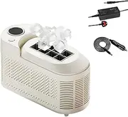 Portable Ice Maker, Countertop Ice Machine Self-Cleaning - Makes 8 Cubes in 10-15 Mins, with Ice Basket & Tweezer, for Home, Kitchen, RV, Camping, Office - Compact & Fast, White