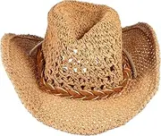 [FRCOLOR] Wide Brim Boys and Girls Straw Beach Hat Sun Visor Hat for Summer Protection for Outdoor Activities Light Yellow