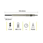 Tridon Glow Plug for Mini Countryman R60 R56 Cooper D 1.6L 2006-2016