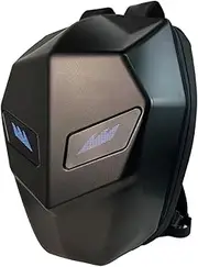 Motorcycle Backpack Waterproof Hardshell LED Programmable Screen Large Capacity Helmet Laptop Bag Black For Riders And Commuters
