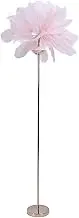Feather Lamp, 154.9cm / 61 Inch Ostrich Feather Floor Lamp, 3 Color Temperature Stepless Dimming USB Rechargeable Bedroom and Living Room Standing Lamp (White) (Pink)