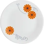 [CORELLE] J108-ORM CP-9082 Medium Plate, Break-Resistant, Lightweight, Microwave Safe, Oven Safe, Dishwasher Safe, Orange Margaret