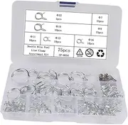 Angoily 75Pcs Durable Carbon Steel Hose Clamp Flexible Clips for Hoses and Cables Φ Φ Range Practical Fasteners with Protective Lining Versatile Use for Automotive
