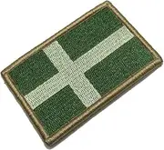 [BR44] BP0087V03 Sweden Flag Embroidered Patch Gold Border Uniform Kart Kimono, Hook Fasteners Attach to Tactical Hats and Gears