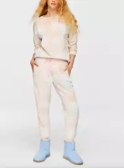 NEW PETER ALEXANDER CHECK CUDDLE FLEECE TOP M & TRACK PANTS L PJ SET $169.90