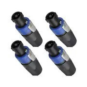 4 Pole 4pcs NL4FX Speaker Cable Plug Connector Audio Speaker connector