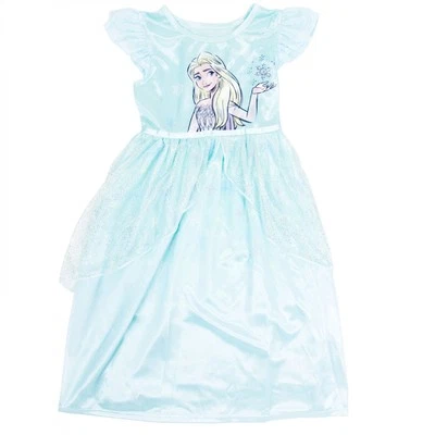 Frozen Elegant Elsa Girl's Nightgown Blue