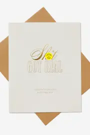 [Typo] Typo - Premium Wedding Card - Shit just got real gold foil! SOLID SHIT JUST GOT REAL GOLD FOIL!