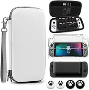 YXHH New Release 2025 Nintendo Switch 2 (2025) Case, Bag Set (1 Storage Bag, 1 PC Cover, 1 Tempered Glass Film, 2 Cat Claw Thumb Caps), Game Card Storage, Dustproof, Waterproof, Shockproof, Convenient