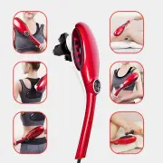 Portable Handheld Massager 6 Heads Soothing Stimulate Blood Flow Shoulder Red
