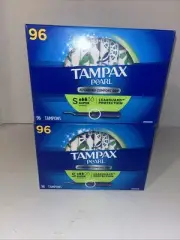 Tampax Pearl Advanced Grip Tampons Super, 96 Count X2 Box
