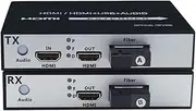 1Pair 1-Channel 1 in 2 Out HDMI Optical Converter 1080P HDMI Fiber Optic Video Extender HDMI Video Transceiver Optical Terminal