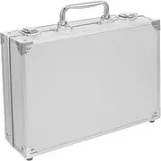 FOYTOKI Sleek Aluminum Tool Case Men's Hard Case Aluminum Briefcase Storage Box
