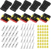 NDNCZDHC 5 Kits 4-pin Way Sealed Waterproof Electrical Wire Connector Plug for Car Automobile