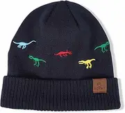 [BAOPLAYKIDS] Toddler Knitted Beanie Boys Cute Embroidery Hat Baby Kids Cuffed Skull Caps for Winter Autumn