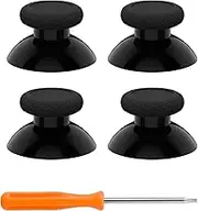 eXtremeRate Replacement Controller Joystick for Xbox One - 4 PCS Black Thumbsticks Analog Thumb Sticks Parts for Xbox Series X/S, Xbox One S/X, Elite Controller with Repair Kit Screwdriver