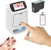 Smart Nail Printer Machine, Nail Art Printer 10 Second Painting, Portable Multi-Function Nail Automatic Printing Machine, with Display, for Nail Studio/Manicurist/Nail Lovers