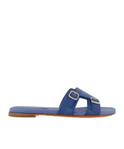 Santoni Double-Strap Slip-On Sandals US6,US8 Blue