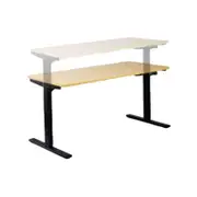 Lavery Electric Height Adjustable Office Desk - 150cm - Beech