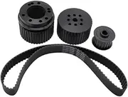 Vsenkes Belt Drive Pulley Kit,Crankshaft Pulley 1-1/2" Wide Belt Cogged Belt Water Pump Pulley for 400 Direct Replace Sturdy
