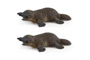 2x Schleich Kids Childrens Toy Play Replica Figurine Platypus Pretend Animal 3y+