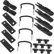 SOESFOUFU 1 Set Van Mounting Fitting Flat Roof Rack Rooftop Cargo Carrier Bolts Roof Rack Clamps Rooftop Clips Car Mounting Fitting U Clips U Brackets Cargo Carrier Rack Bolts Lock Nuts