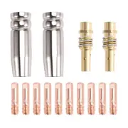 14PCS 15AK Welding Torch Accessories Consumables MIG Torch Gas Nozzle Tip9365