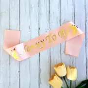 Champagne Pink Gold Foiled Nanny To Be Sash