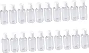 VINTORKY 20PCS Refillable Travel Bottles for Shampoo Cream Lotion Easy Press Open Random Color for Face Wash and Outdoor Activities Fits Luggage and Handbags Random Color