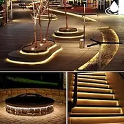 1pc Solar Outdoor Strip Light 5M-300Leds Solar Waterproof Strip Light for Outdoor Courtyard Fences Garden Decoration Tree Lights