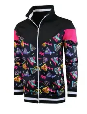 Screenshot 80s Retro Track Jacket Unisex Size Small NWT Slim Fit Streetwear Bold