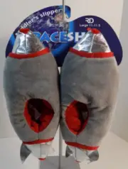 Spaceship Toddler Slippers Large 11 - 11.5 Royal Deluxe
