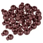 Cord Locks, 100 Pack Ball Spring Toggle Stopper, Date Red