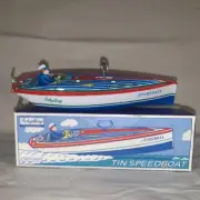 Vintage Schylling Collector Series Tin Speedboat Fireball