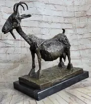 PABLO PICASSO HOMMAGE BRONZE SCULPTURE " HAPPY GOAT" CUBISM CUBISTIC HAND DECO