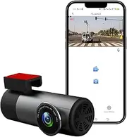 Mini Dash Cam Full HD 1080P Front Dash Camera Wireless Car DVR with Tracking Dashcam for cars with WiFi GPS,G-Sensor, Loop Recording