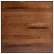 30'' Square Solid Wood Live Edge Restaurant Table Top in Walnut Wood Finish