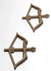 Lego - Minifigure Utensil - Lot of 2 - Tan Brown, Bow and Arrow