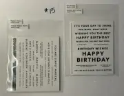 Simon Says Stamp Sentiment Strips #15 - Birthday Magical Wish Celebrate - 4 Sets