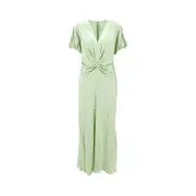 [VICTORIA BECKHAM] VICTORIA BECKHAM Gathered waist midi dress Woman 10 10 Green