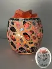 1x Aqua Pebble Glass Mosaic Vase Bowl HIMALAYAN CRYSTAL SALT LAMP Natural Rock