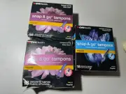 CVS, Snap & Go Tampons, 18 Unscented Tampons, Plastic Applicator, Regular