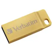 Verbatim 64gb Metal Executive Usb 3.0 Flash Drive - Gold - 64 Gbusb 3.0 - Gold