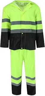 [M.G.I.] Adult High Visibility Rainsuit with Coat and Pants, 3XL, Yellow