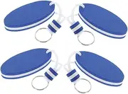 Mipcase 4pcs Oval Floating Keychain Eva Foam Buoyant Key Ring for Boat Keys Durable Lightweight Diving and Boater Keychain for Surfing Fishing Sailing Outdoor Activities