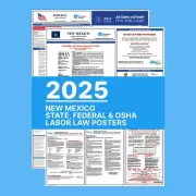 2025 New Mexico State and Federal Labor Law Poster, All Mandatory Laminated