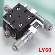 60x60mm XY Axis Linear Stage Positioner Trimming Platform Manual Sliding Table